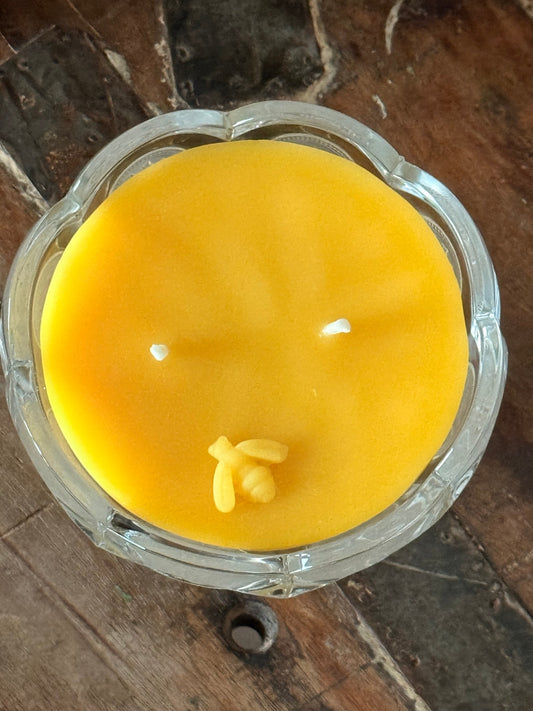 076 - Fragrance-Free Beeswax Candle Honey Parlor