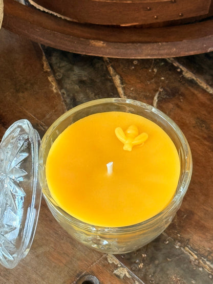 076 - Fragrance-Free Beeswax Candle Honey Blossom