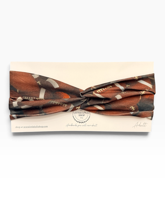 035 - Football Twist Knot Headband