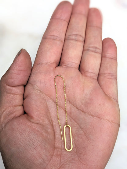 072 - Gold Threader Earrings: Elegant Dangle Earrings by Dynamo