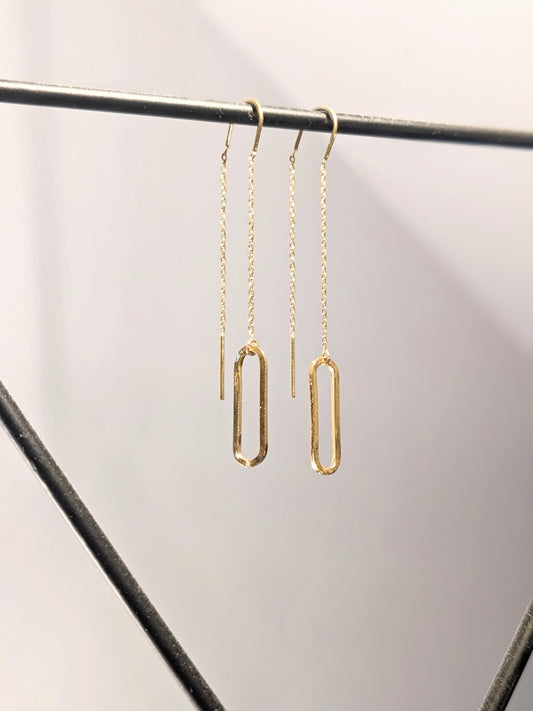 072 - Gold Threader Earrings: Elegant Dangle Earrings by Dynamo