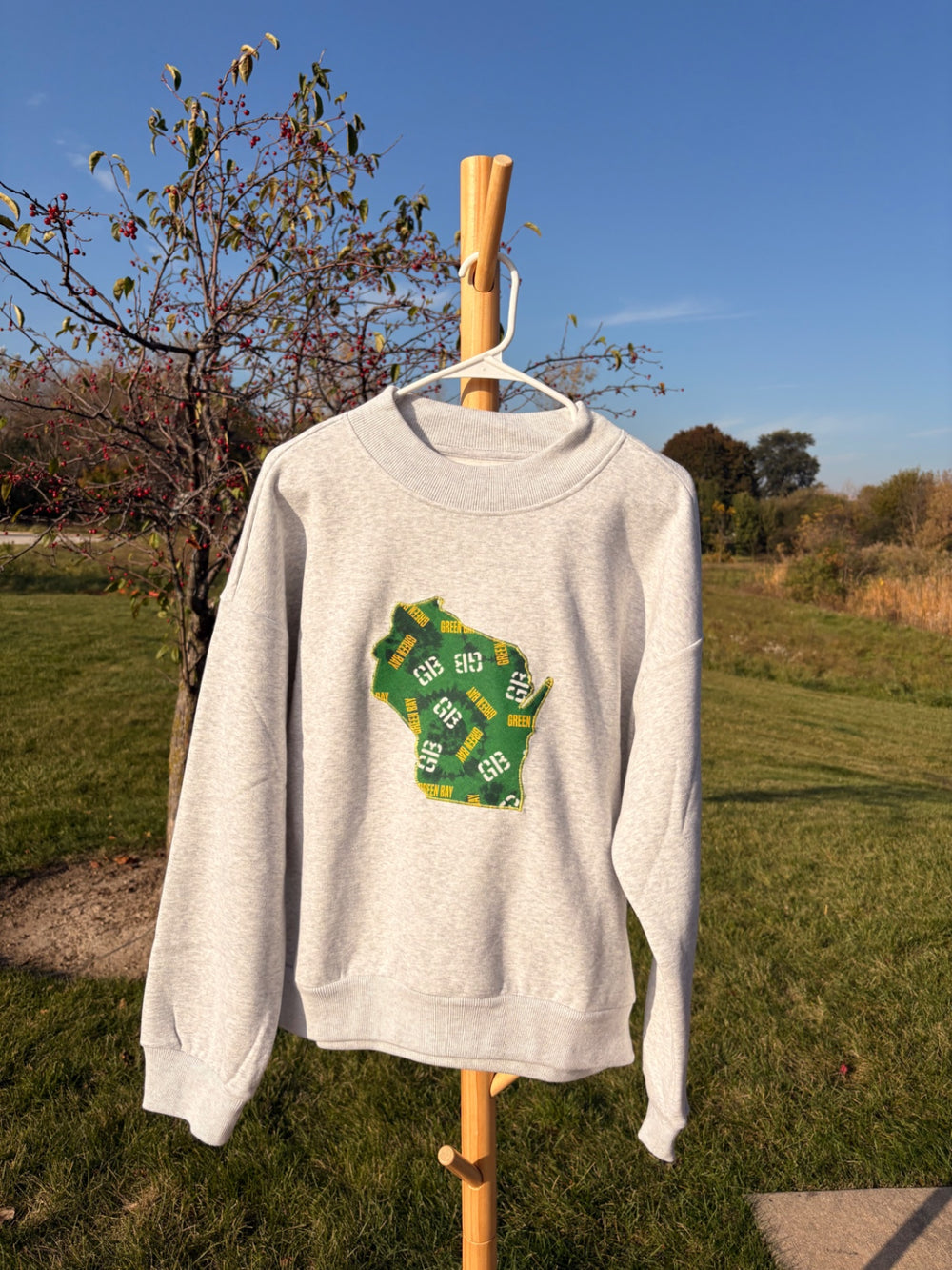 063 - Green Bay Packers Mockneck Sweatshirt  | Medium