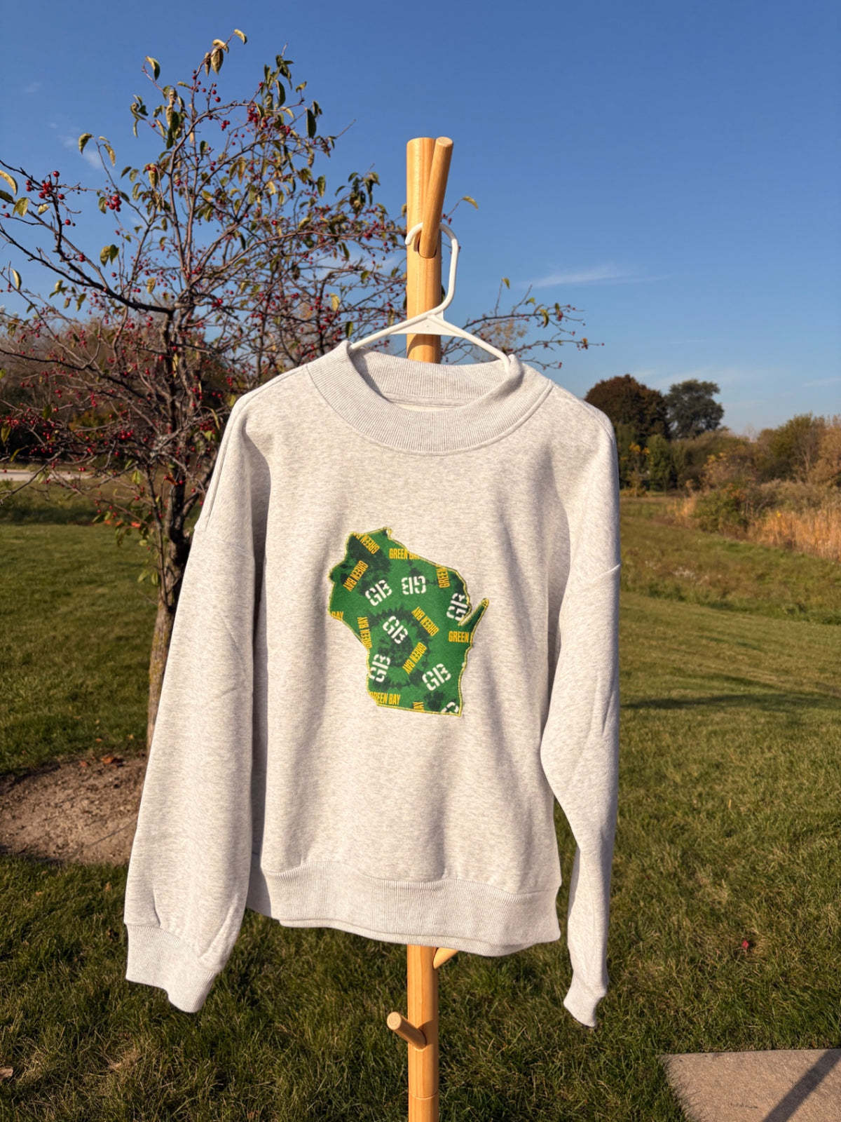 063 - Green Bay Packers Mockneck Sweatshirt  | Medium