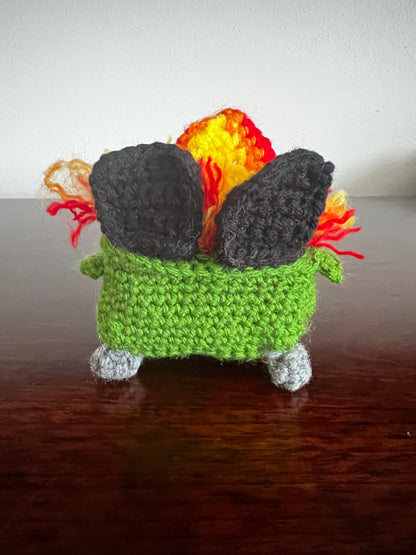 Emotional Support Dumpster Fire Crochet Cutie