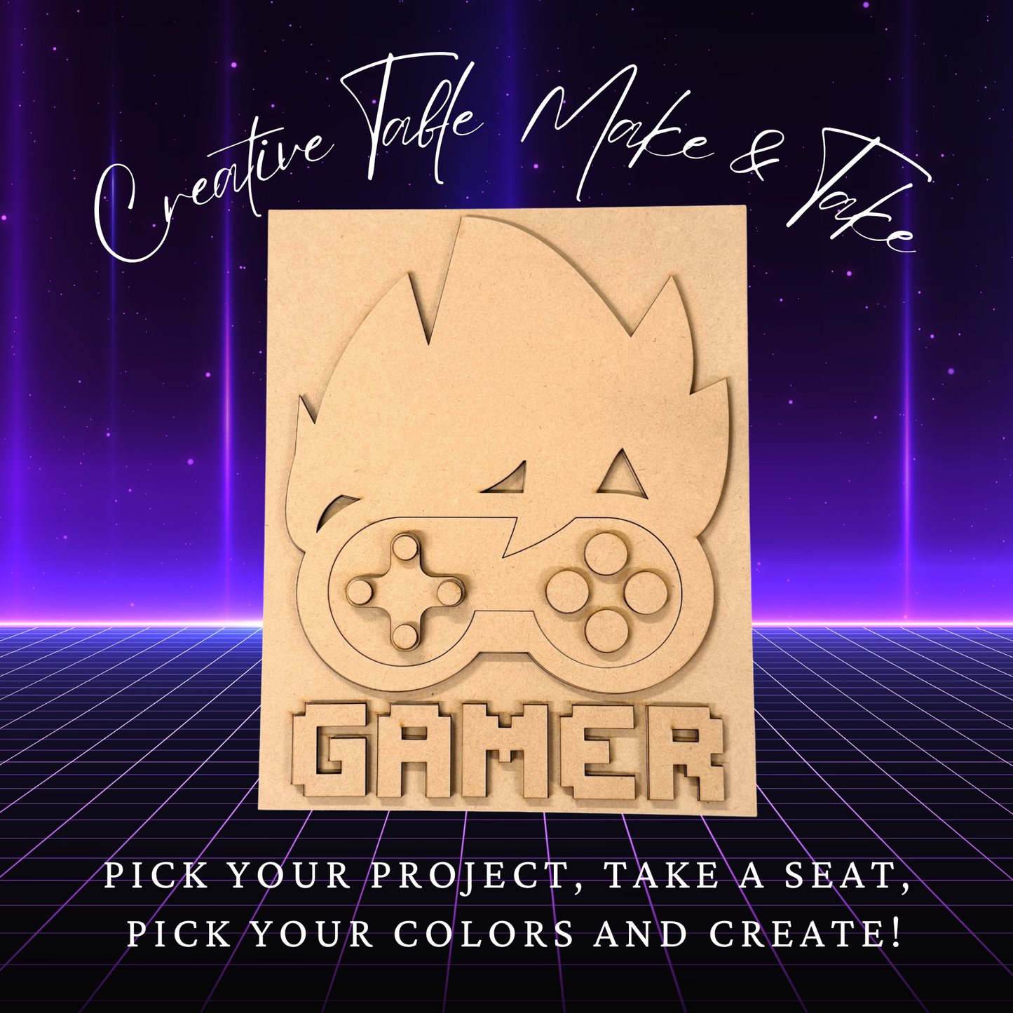 Layered Emo Gamer Sign Creative Kit
