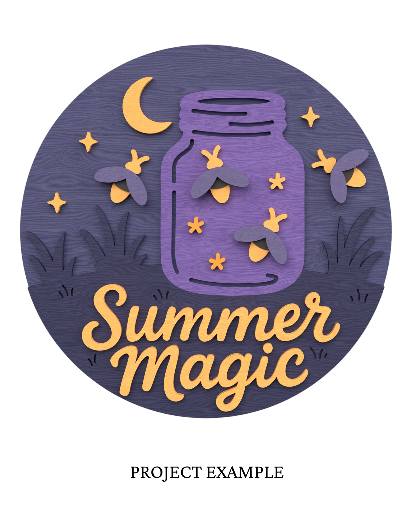 Summer Magic Firefly Round Sign | Creative Table Project