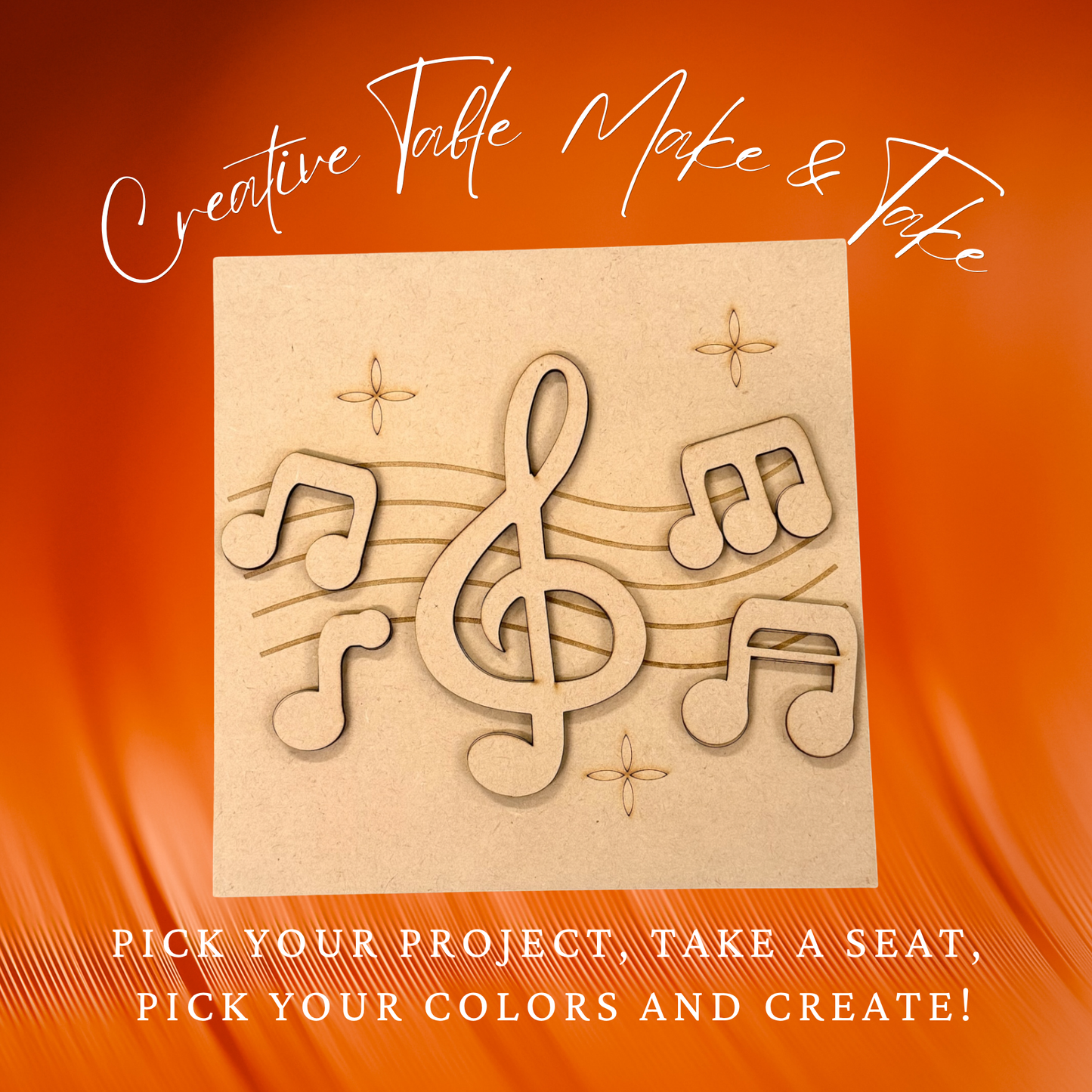 Layered Music Notes Sign Creative Kit
