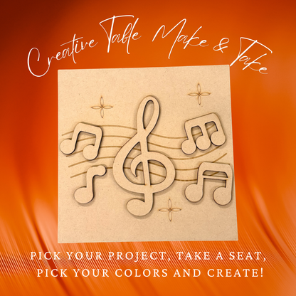 Layered Music Notes Sign Creative Kit