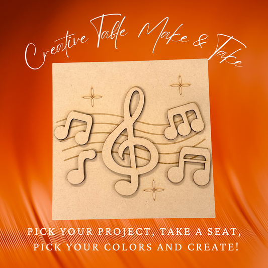 Layered Music Notes Sign Creative Kit