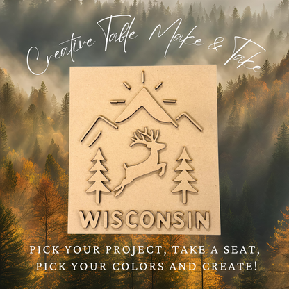Layered Wisconsin Wild Deer Sign Creative Kit