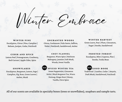 Discovery Set | Winter Embrace Collection | Soy Wax Tart Samples | Warm & Cozy Home Fragrances | Maxilyn House