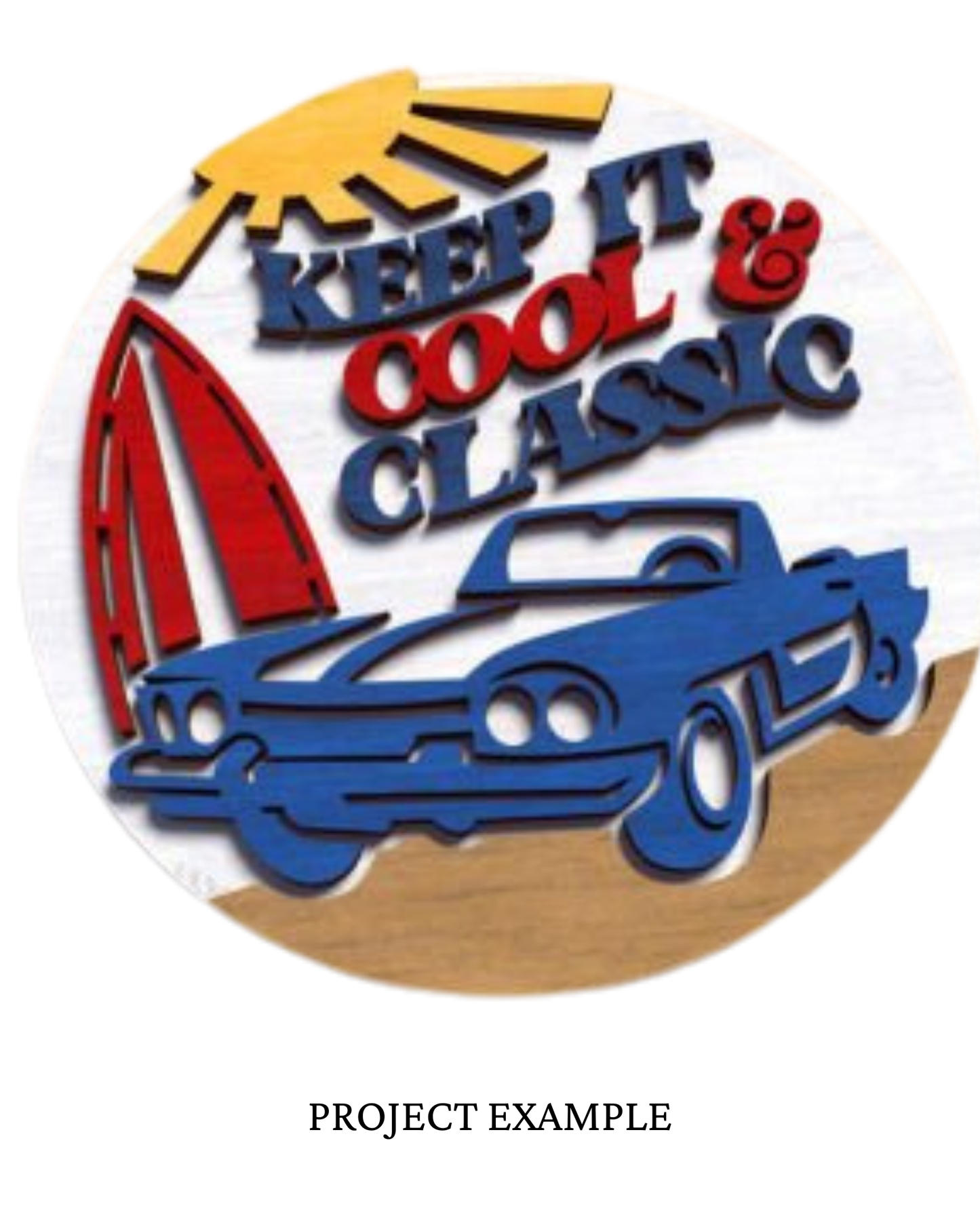 Keep it Cool and Classic Car Round Sign | Creative Table Project