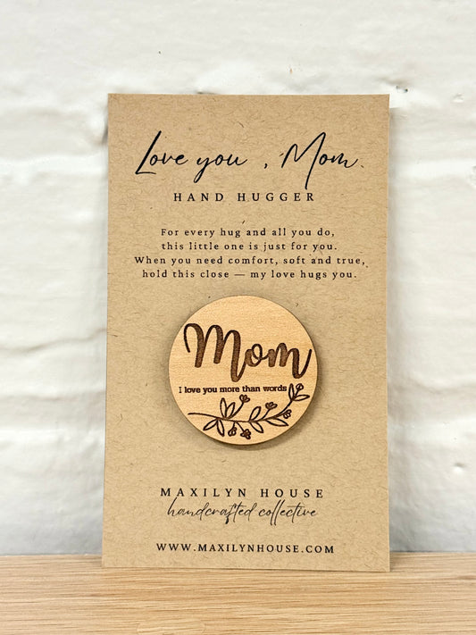 Mom Wooden Pocket Hug