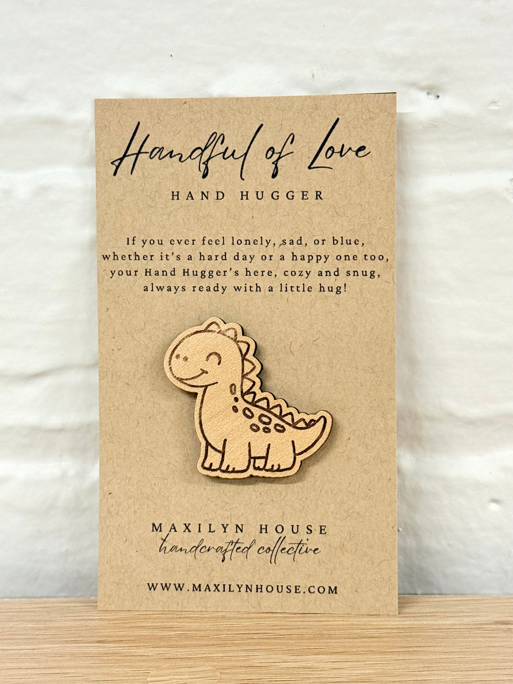 Dinosaur Wooden Pocket Hug