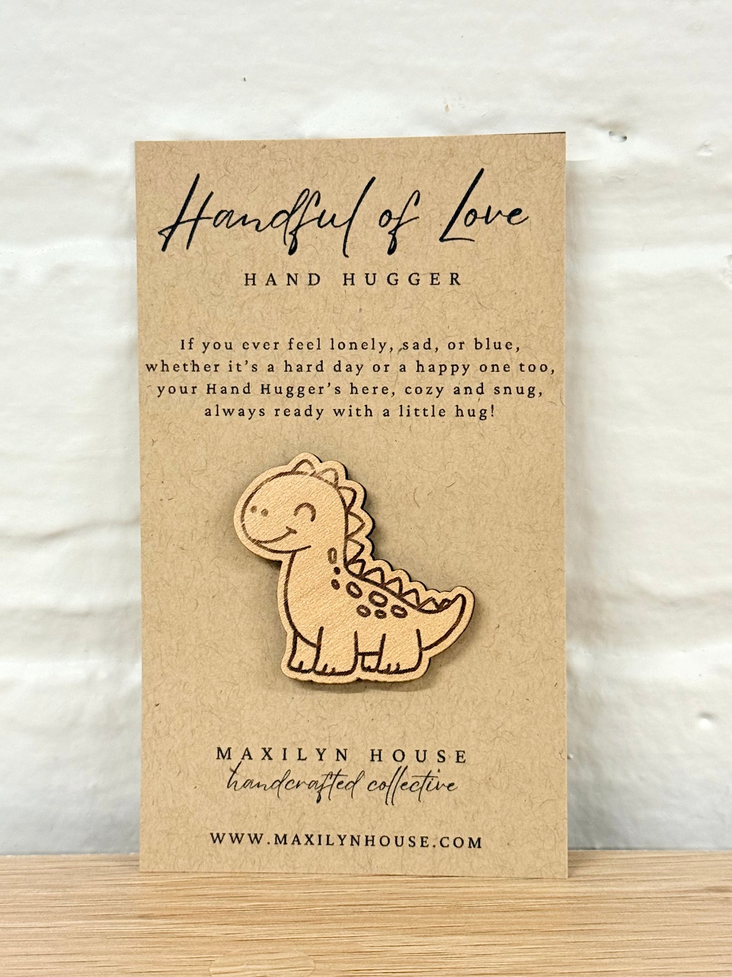 Dinosaur Wooden Pocket Hug