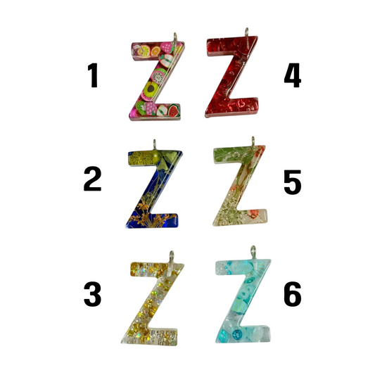 017 - Resin Letter "Z" Charms for Keychains