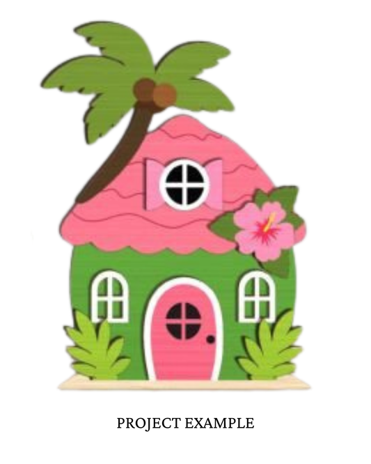 Tropical Summer Fairy House Shelf Sitter | Creative Table Project