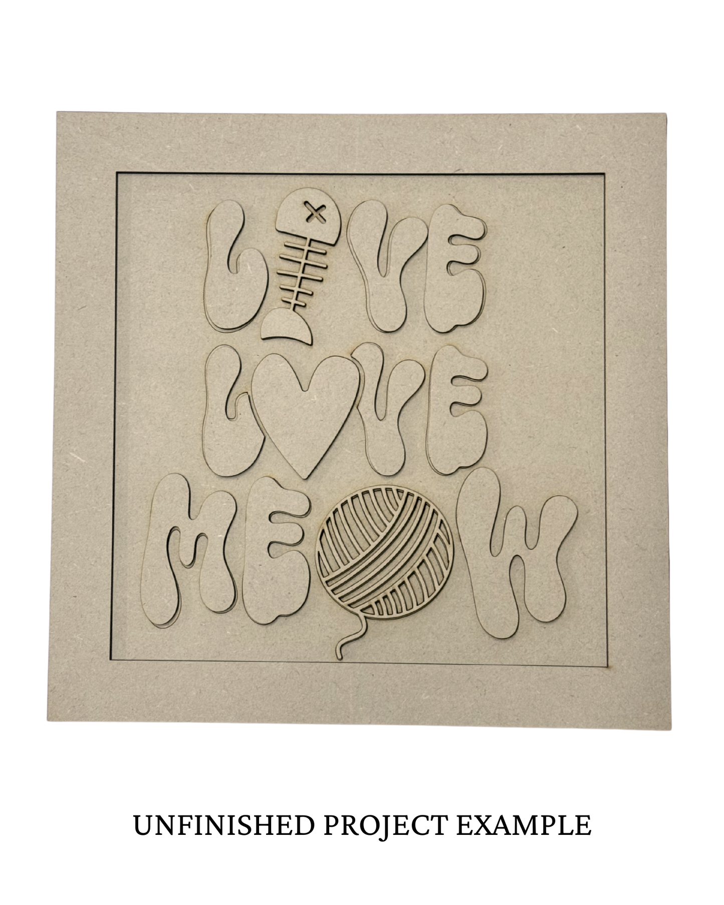 Live Love Meow Cat Sign | Creative Table Project