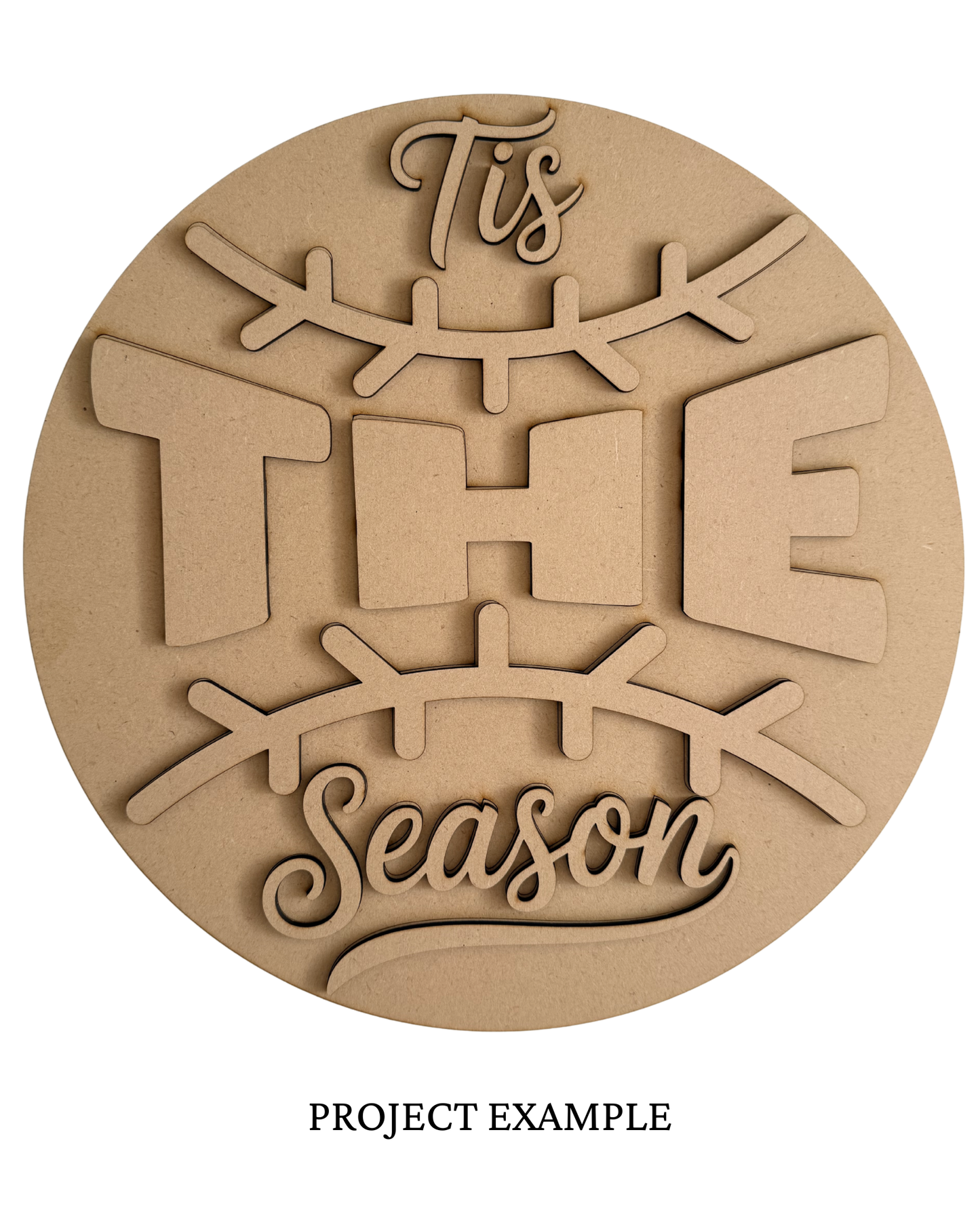 Tis the Season Baseball Round Door Sign | Creative Table Project