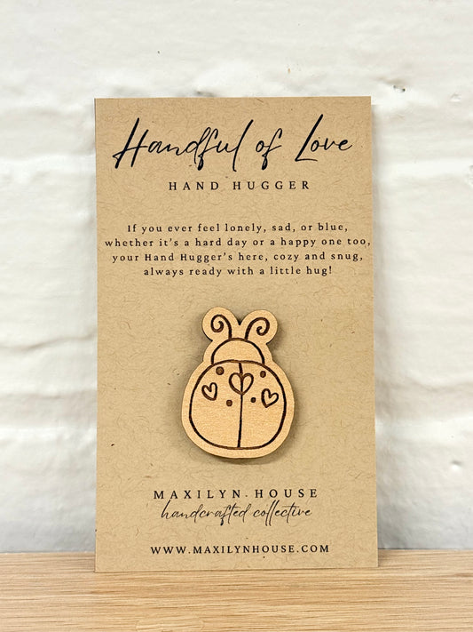 Lady Bug Wooden Pocket Hug