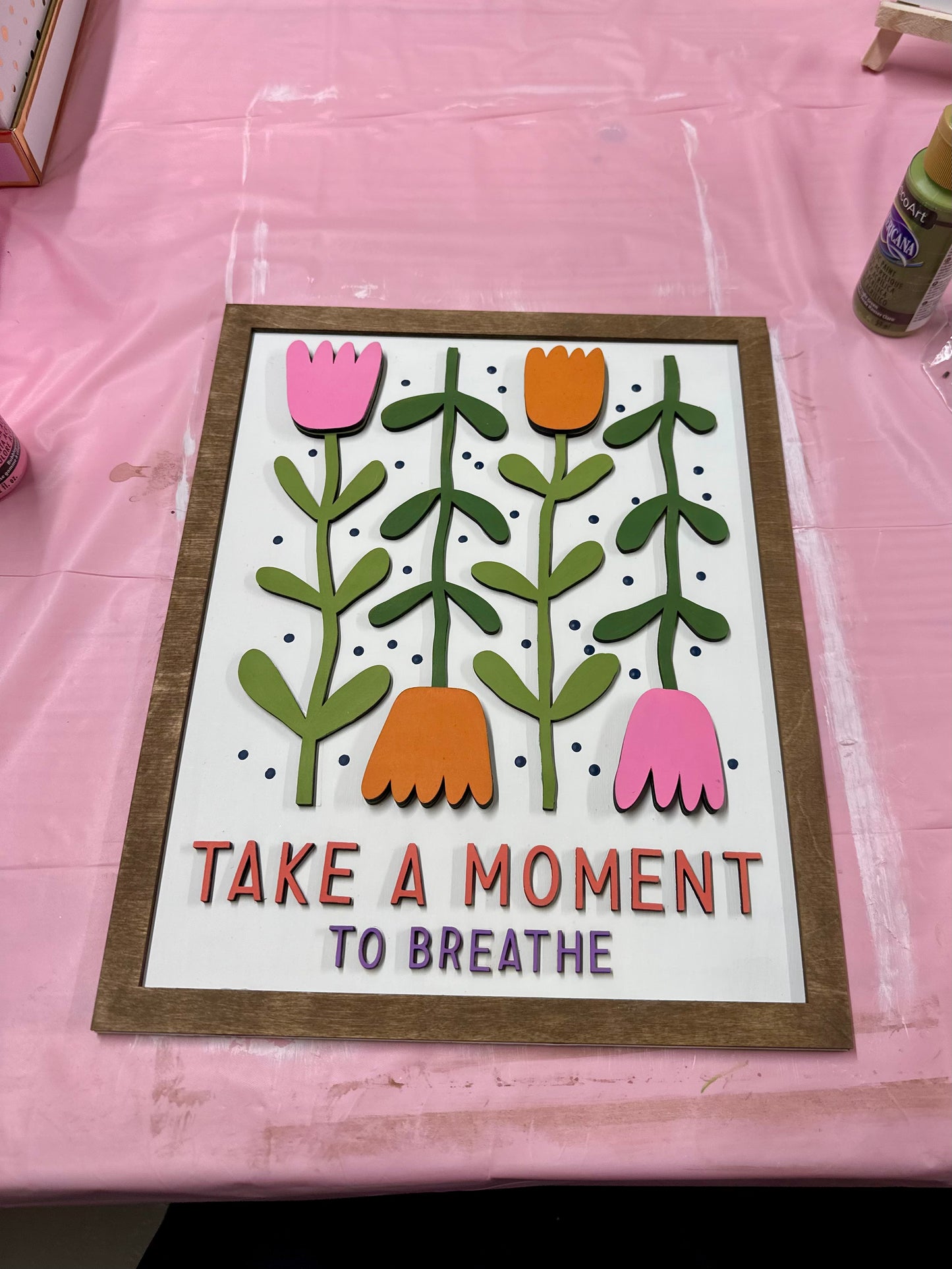 Take a Moment to Breathe Sign | Creative Table Project