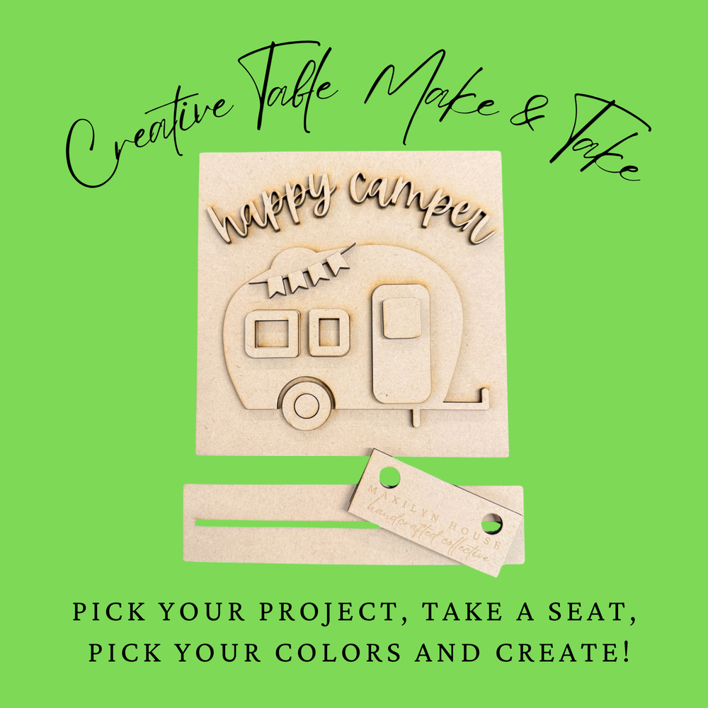 Layered Happy Camper Mini Sign Creative Kit