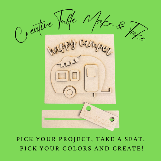 Layered Happy Camper Mini Sign Creative Kit