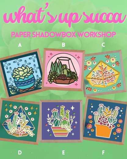 What's Up Succas | Shadowbox Workshop | August 7th