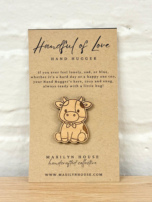 Cow Wooden Pocket Hug
