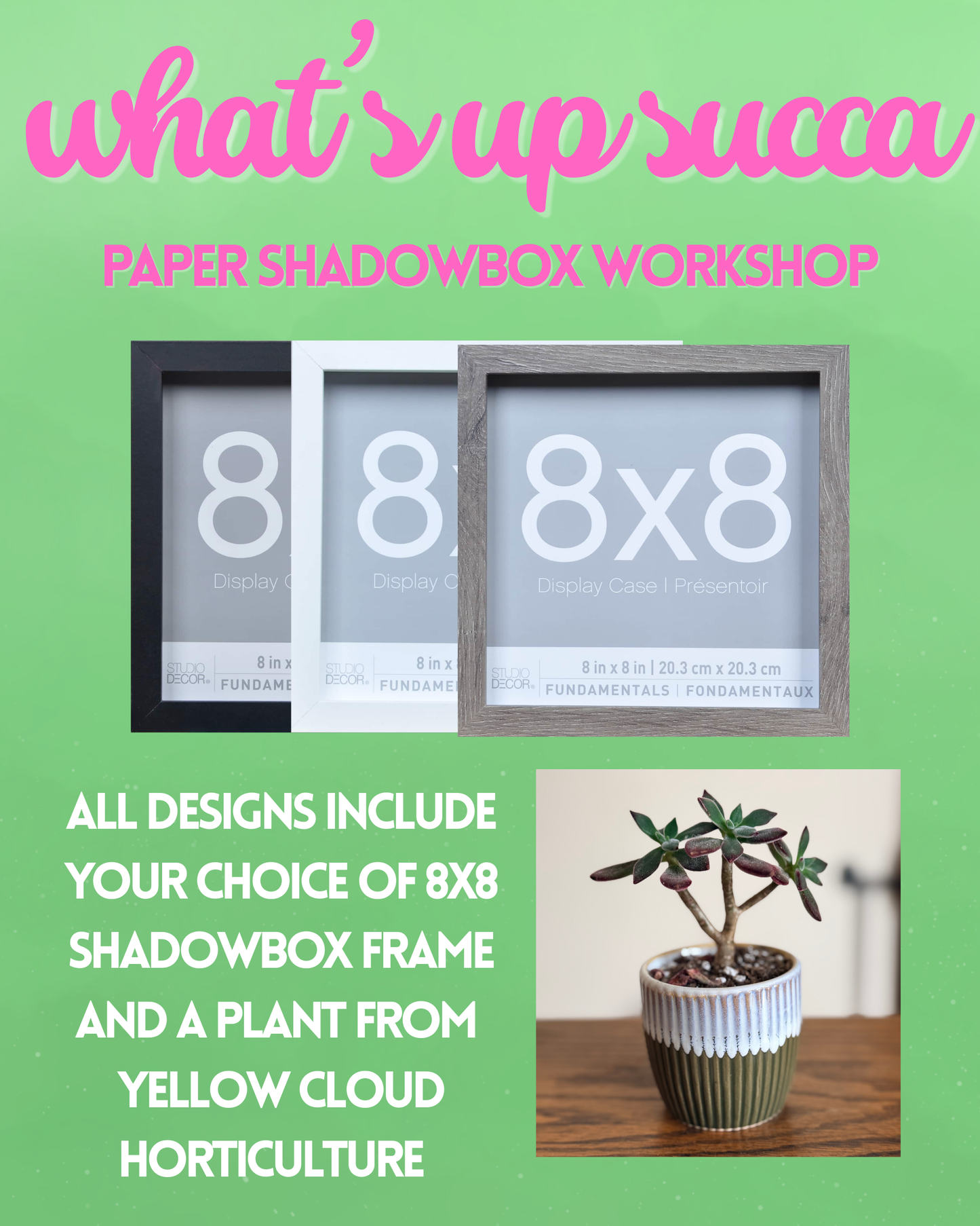 What's Up Succas | Shadowbox Workshop | July 31st