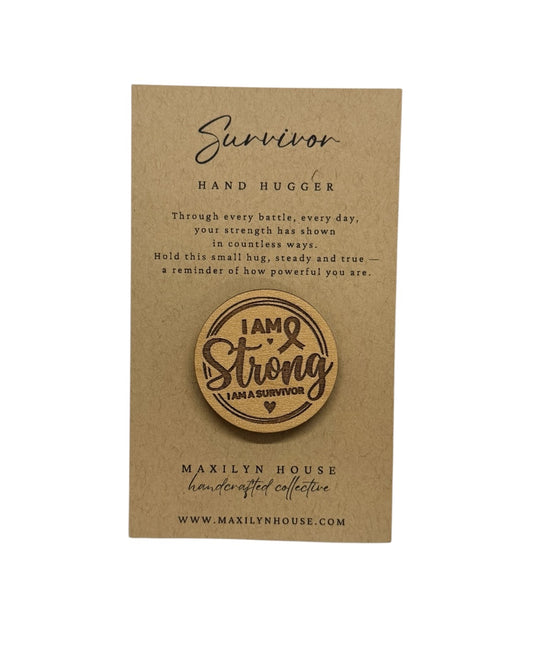 I Am Strong, I Am A Survivor Pocket Hug – Motivational Comfort Token & Encouragement Gift