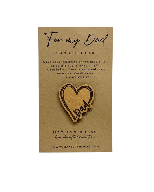 Dad Heart Pocket Hug – Heart Comfort Token & Family Gift