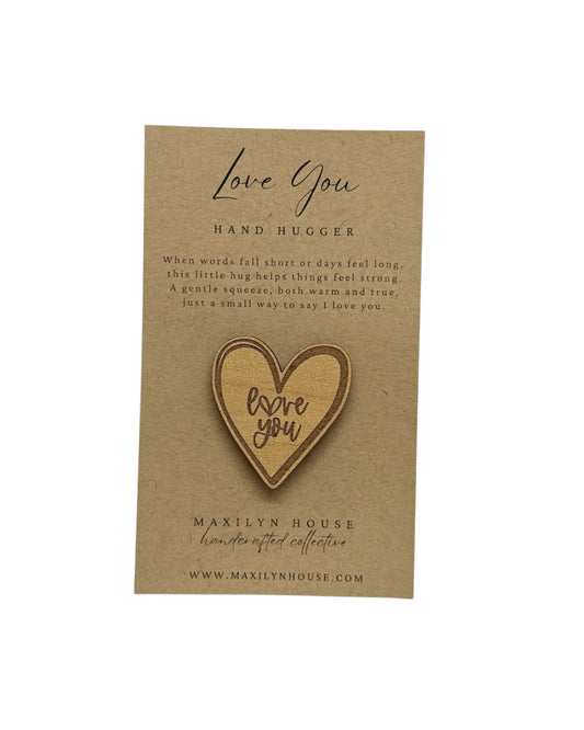 Love You Heart Pocket Hug – Comfort Token & Thoughtful Gift