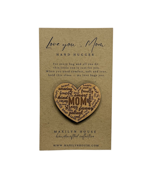 Mom Heart Pocket Hug – Heart Comfort Token & Family Gift