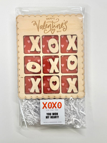 Valentine's Day Wooden Tic Tac Toe Game Board