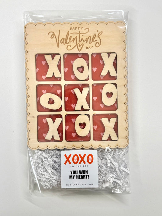 Valentine's Day Wooden Tic Tac Toe Game Board