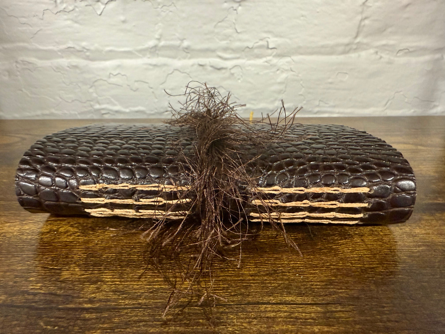 Brown Alligator Embossed Leather Journal