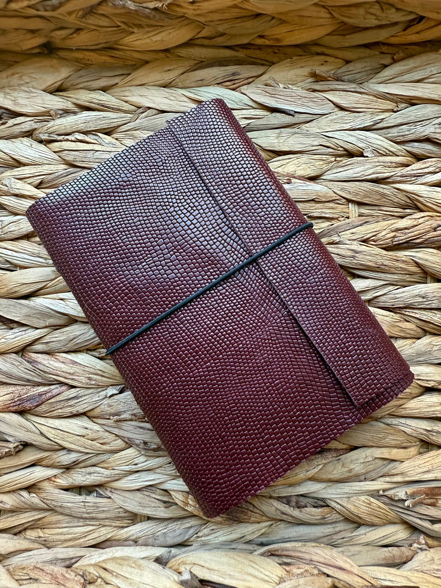 Red Embossed Leather Journal