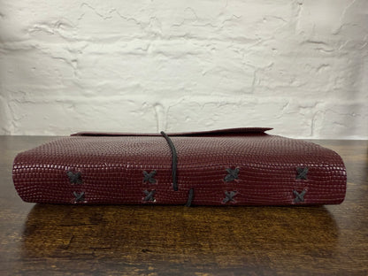 Red Embossed Leather Journal