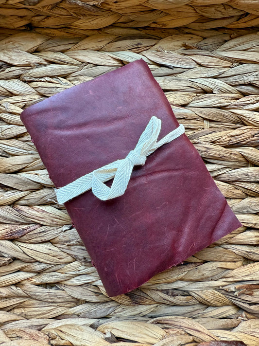Soft Burgundy Cowhide Leather Journal