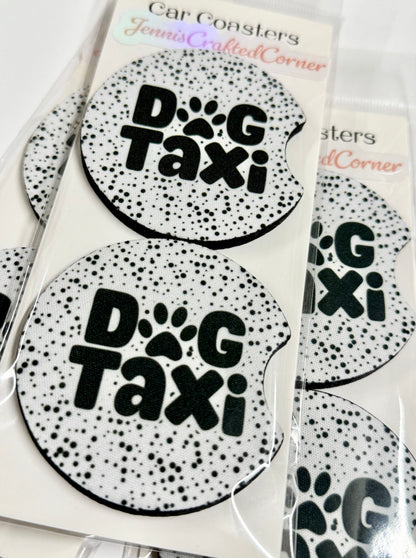 "Dog Taxi" Car Coaster Set
