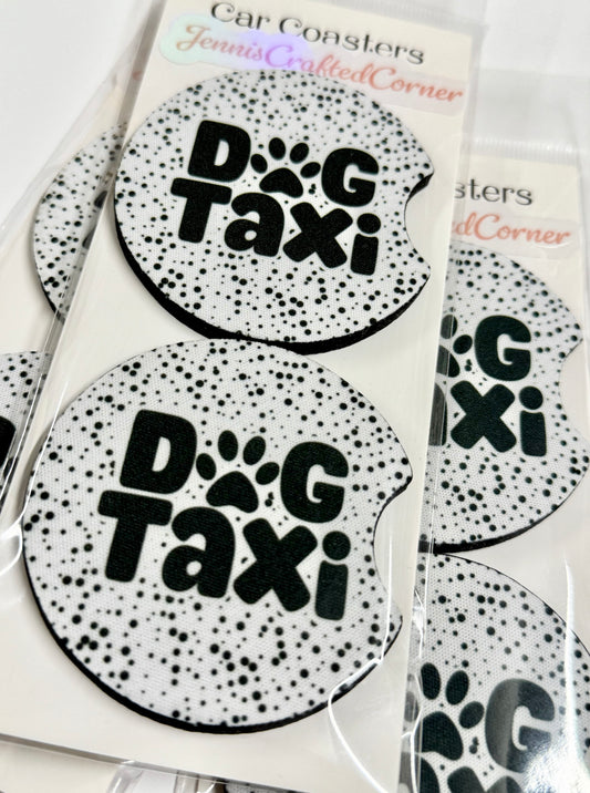 "Dog Taxi" Car Coaster Set