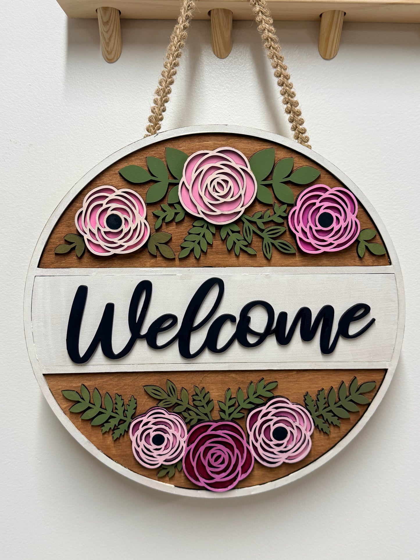 Welcome Roses Round Sign | Creative Table Project