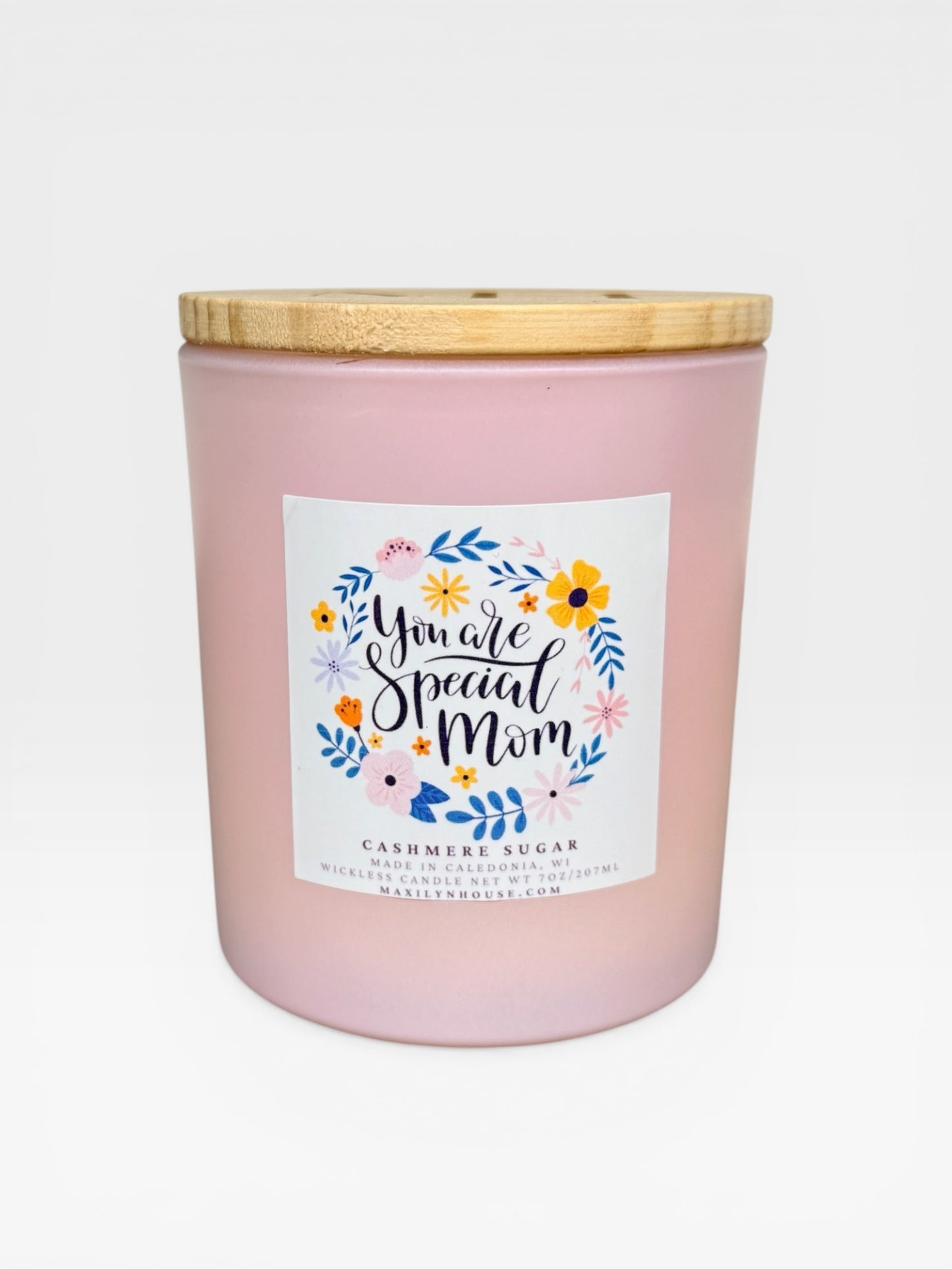 "You are Special Mom" Cashmere Sugar 7oz Wickless Soy Candle