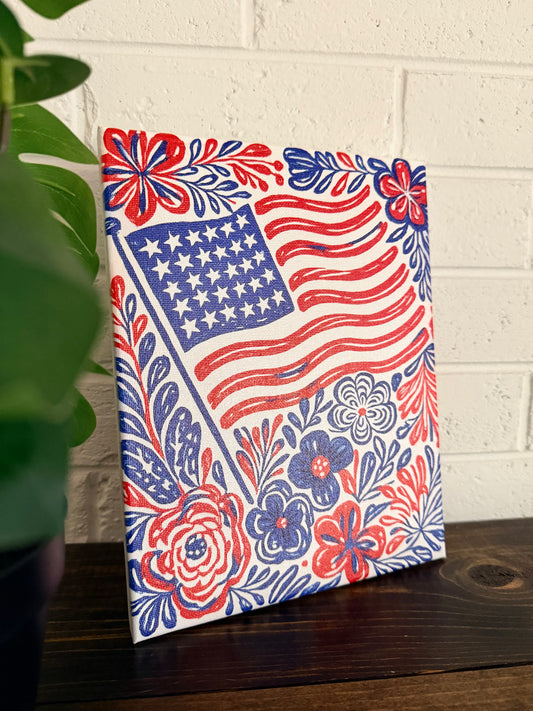Patriotic Printed Canvas