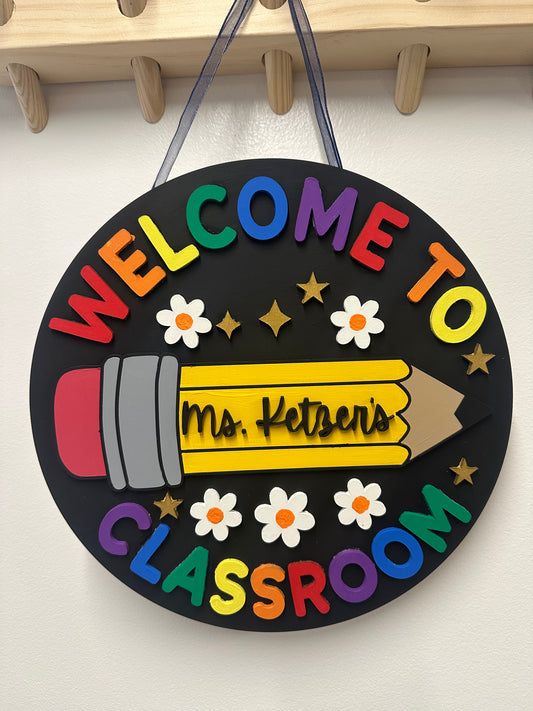 Welcome Teacher Classroom Sign | Creative Table Project