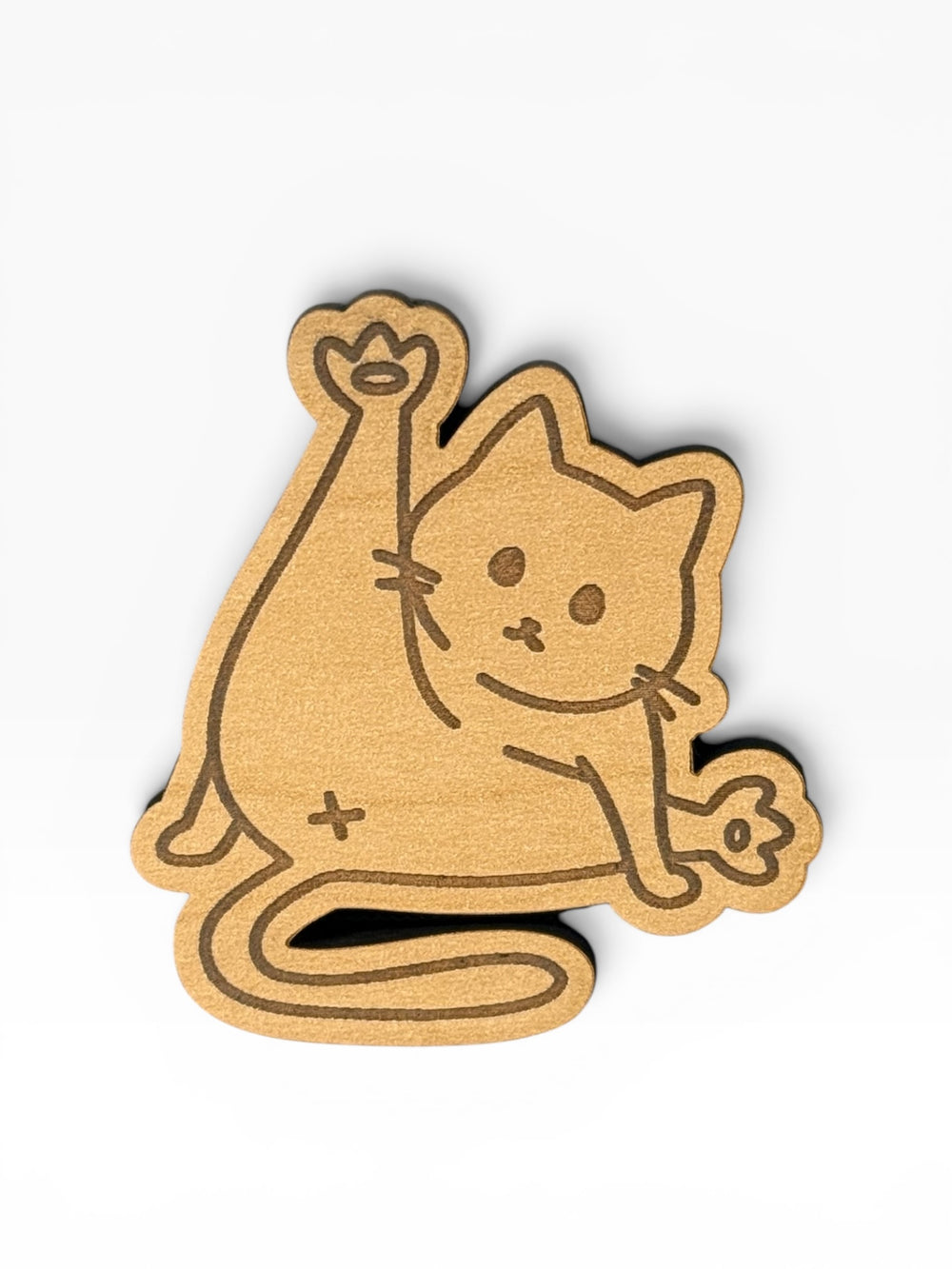 Cat Butt Wooden Magnet
