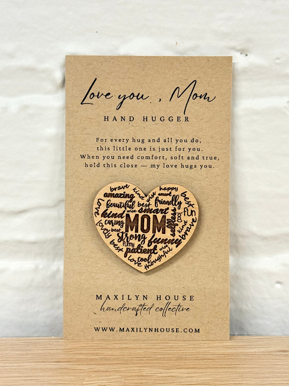 Mom Heart Pocket Hug – Heart Comfort Token & Family Gift