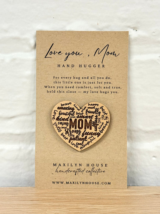 Mom Heart Pocket Hug – Heart Comfort Token & Family Gift