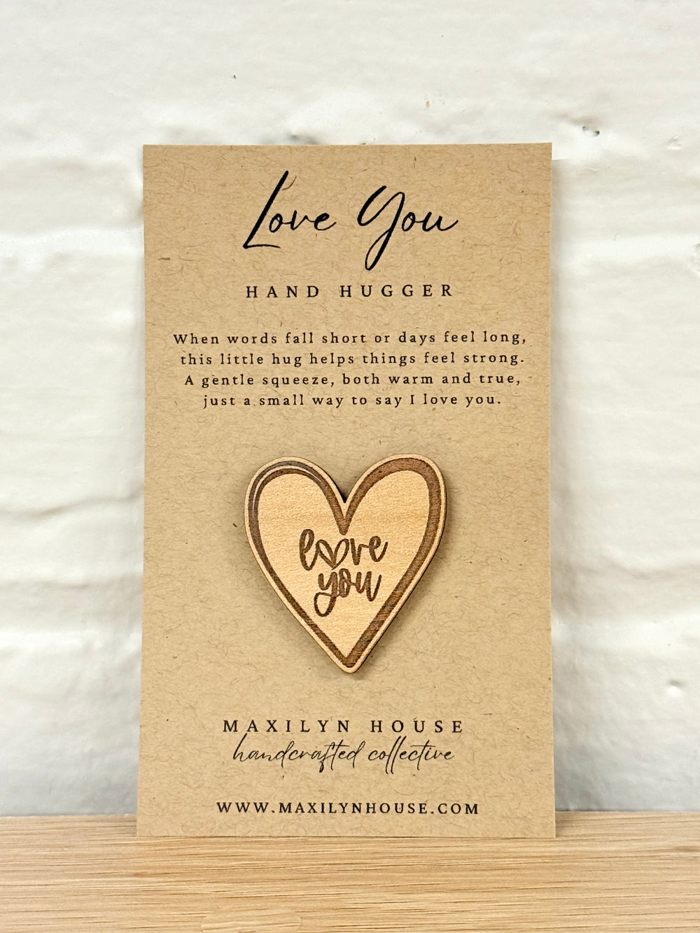 Love You Heart Pocket Hug – Comfort Token & Thoughtful Gift